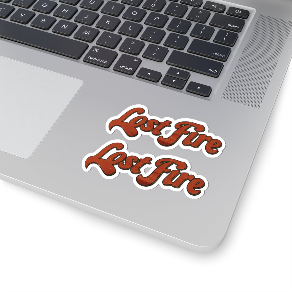 Lost Fire - 2x logo stickers, Kiss-Cut Stickers, Outdoor Enthusiast Decor, Laptop Stickers, Gift for Kids, Car and Bumper Stickers