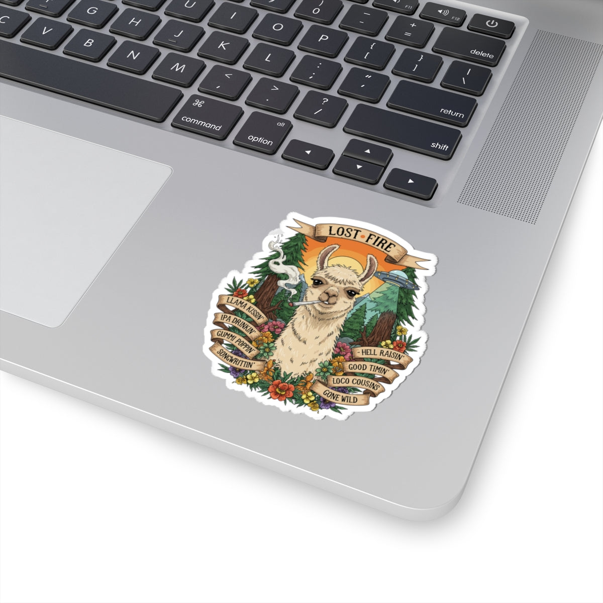 Lost Fire - Lamma Kissin' IPA Drinking' - Kiss-Cut Stickers, Outdoor Enthusiast Decor, Laptop Stickers, Gift for Kids, Car and Bumper Stickers