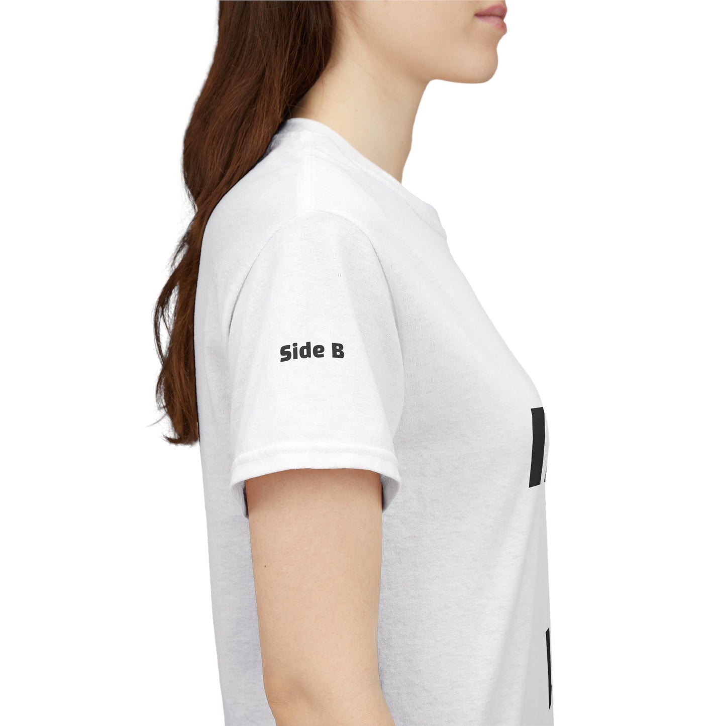 MUSIC IS LOVE - BE LOVE - Bourgeois Dawg Records logo- (backside) Unisex Cotton T-Shirt