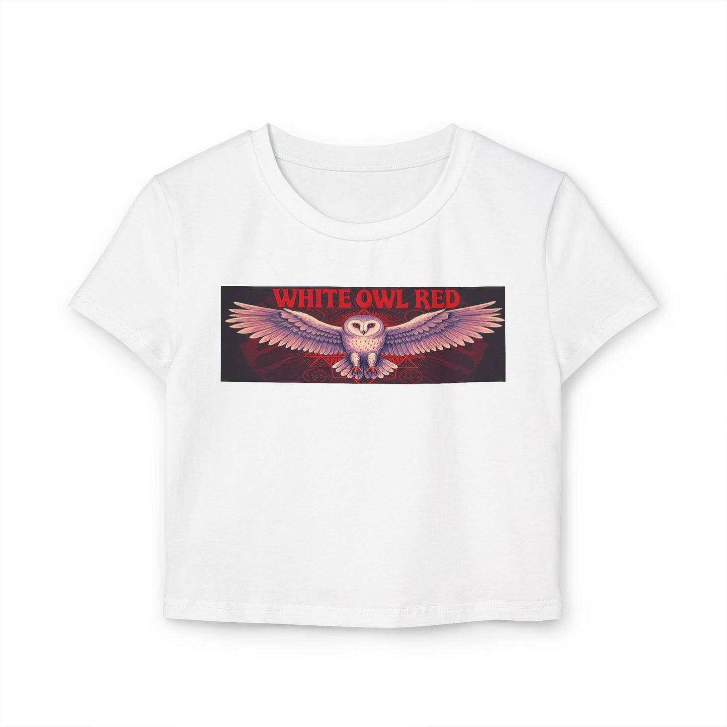 White Owl Red - Women's Baby Tee
