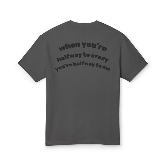 Lost Fire Album Cover - "When You're Halfway to Crazy You're Halfway to Me" -  Vintage-Inspired Unisex Cotton Tee  "Mooner BBQ"