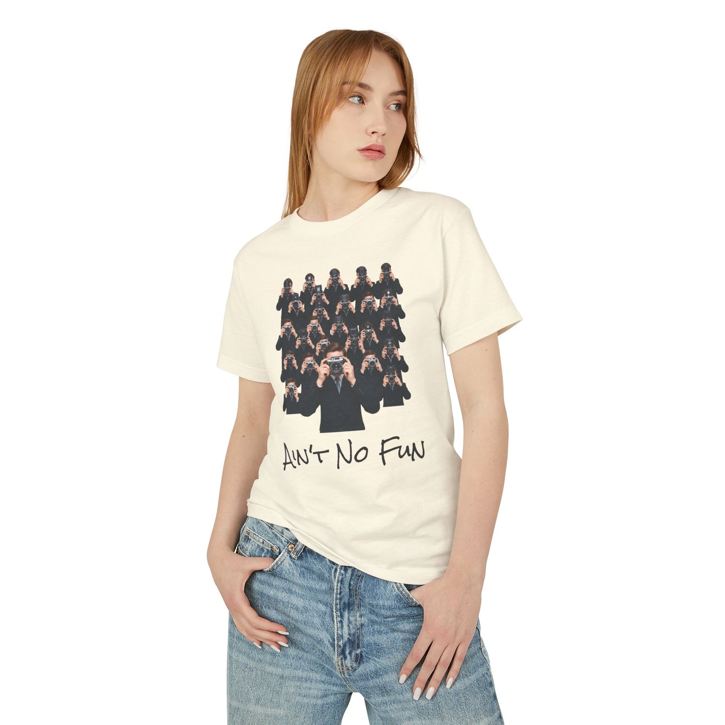'Ain't No Fun' Papparazzi - Lost Fire logo (back) Unisex Garment-Dyed Heavyweight Cotton Tee
