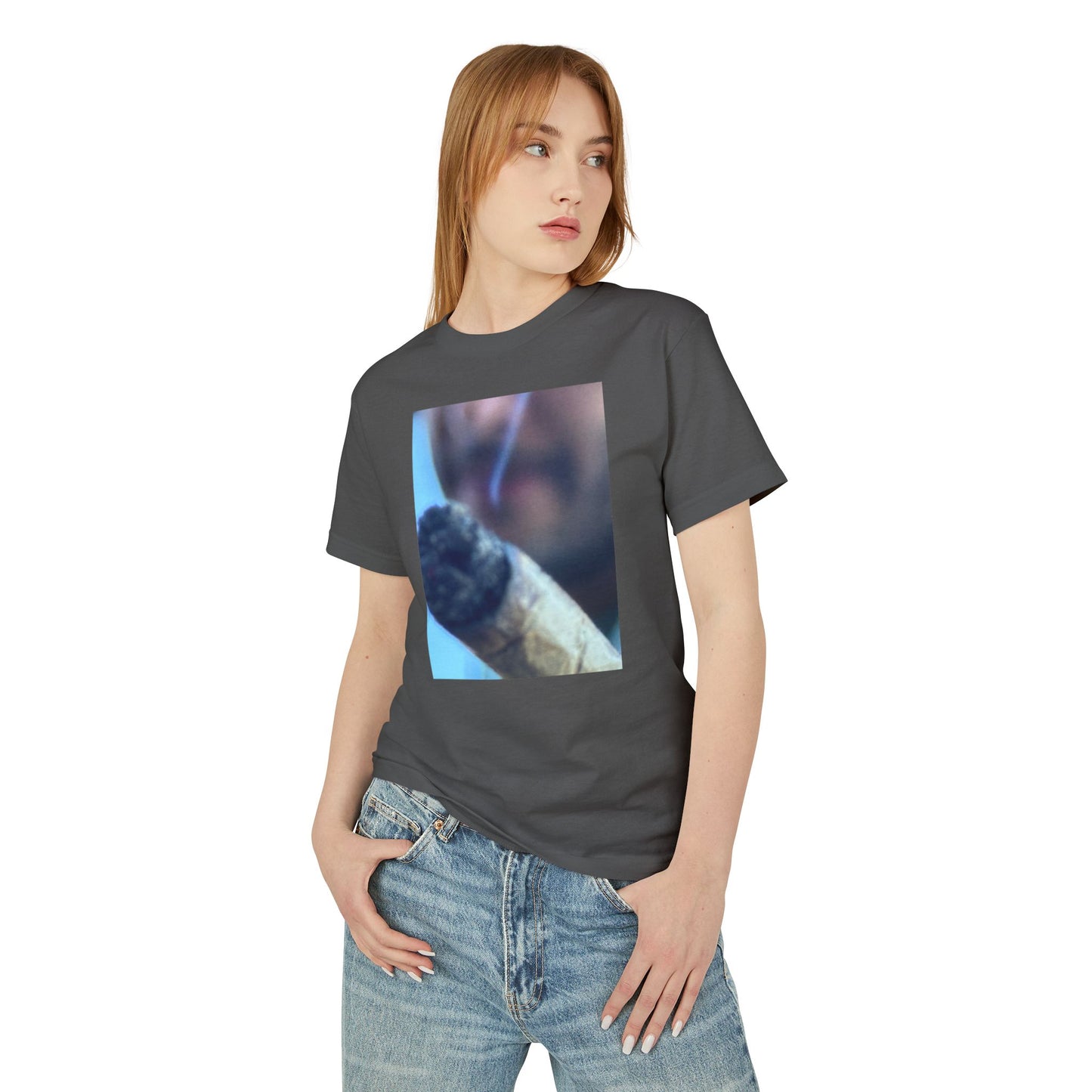 Copy of Copy of Lost Fire Logo front Tee - With Debut Album Cover, Iconic "Mooner BBQ"  on Back - Unisex Heavyweight Cotton T-Shirt