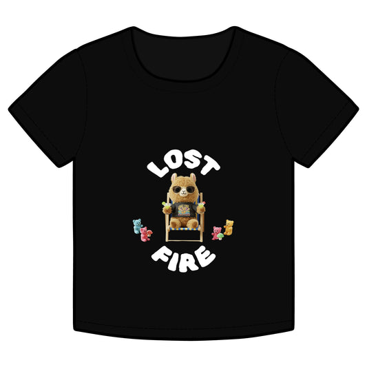 Lost Fire - Chillaxin' Party Llama with Gummi Bears  - Count My Blessings Every Single Little Day - Adorable Organic Rib Baby Tee