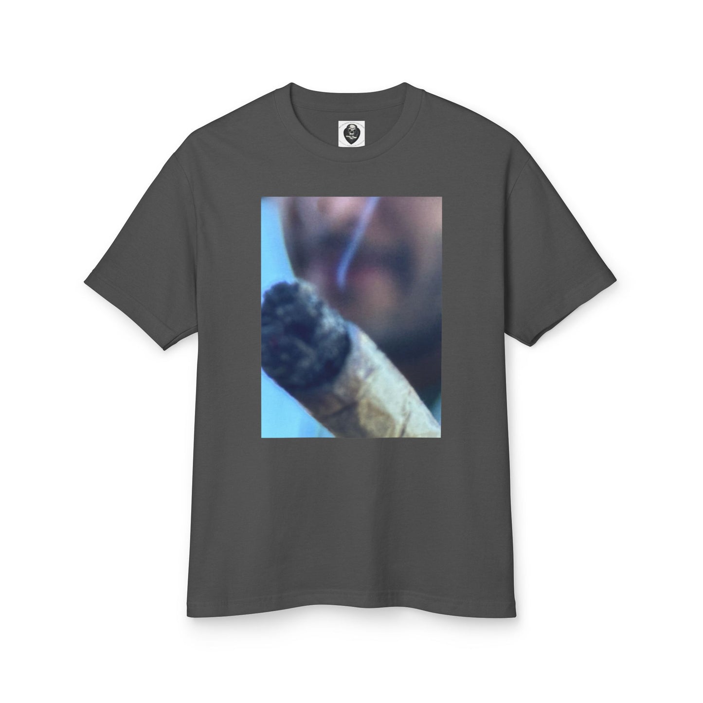 Copy of Copy of Lost Fire Logo front Tee - With Debut Album Cover, Iconic "Mooner BBQ"  on Back - Unisex Heavyweight Cotton T-Shirt