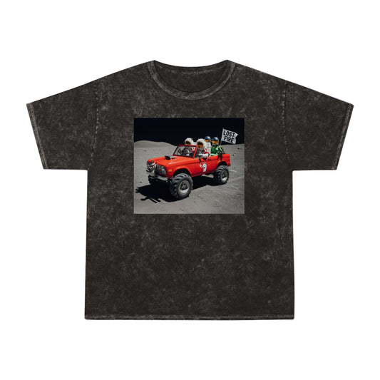 Lost Fire - Cosmic Adventure Party Truck / Keeping Me Out Of The Ditch - Vintage Unisex Mineral Wash T-Shirt