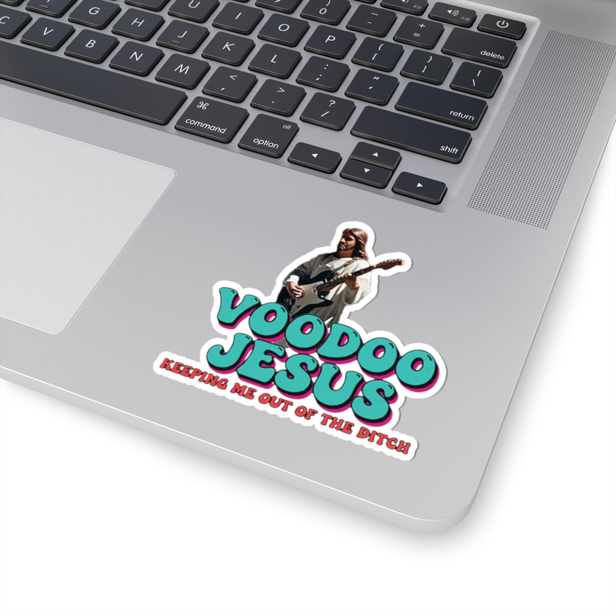 Lost Fire - VooDoo Jesus Keeping Me Out Of The Ditch - 1" Jesus -  Kiss-Cut Stickers, Outdoor Enthusiast Decor, Laptop Stickers, Gift for Kids, Car and Bumper Stickers