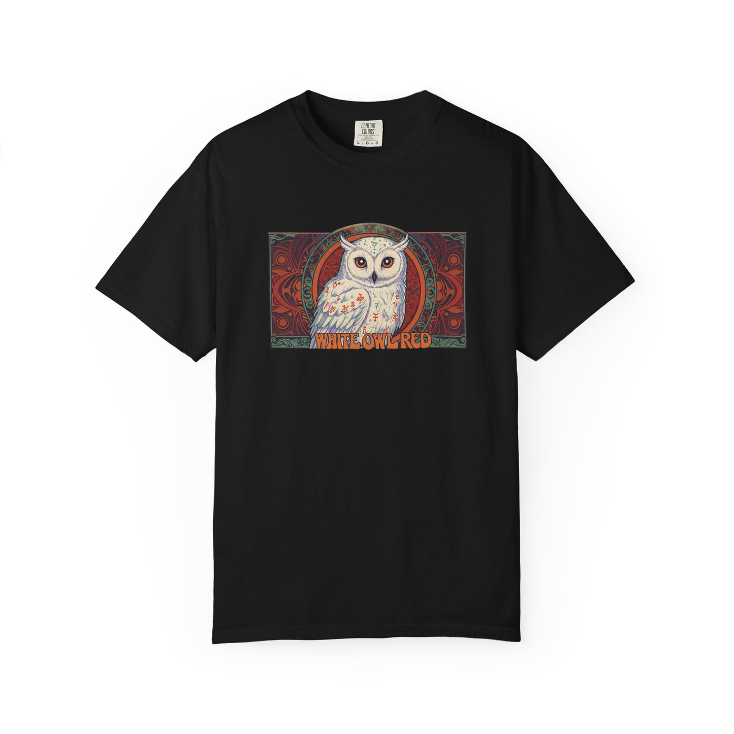 White Owl Red / "dirty old style" Bourgeois Dawg Records (back) Retro Owl Unisex T-Shirt