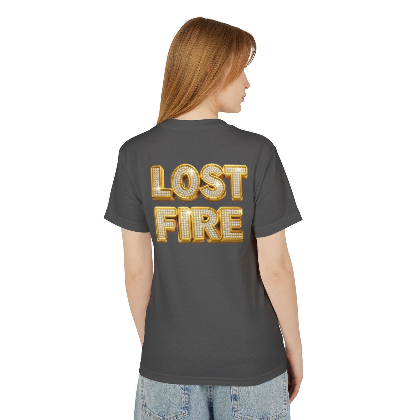 Gold Studded Gringo - Gold Studded Lost Fire (backside) - Everyday Casual Top Tee