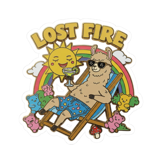 Lost Fire - Chillaxn Llama and the Gummys - Rainbow  -  Kiss-Cut Stickers, Outdoor Enthusiast Decor, Laptop Stickers, Gift for Kids, Car and Bumper Stickers