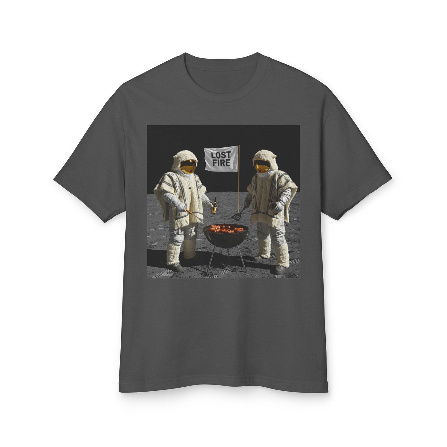 Lost Fire Album Cover - "When You're Halfway to Crazy You're Halfway to Me" -  Vintage-Inspired Unisex Cotton Tee  "Mooner BBQ"