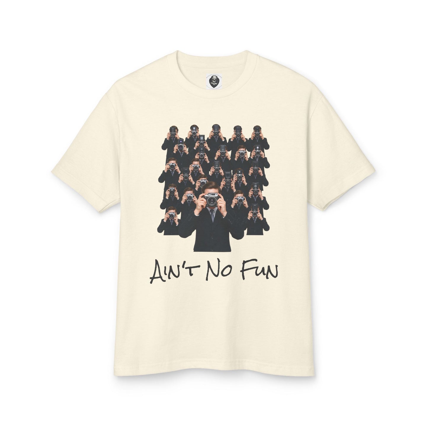 'Ain't No Fun' Papparazzi - Lost Fire logo (back) Unisex Garment-Dyed Heavyweight Cotton Tee