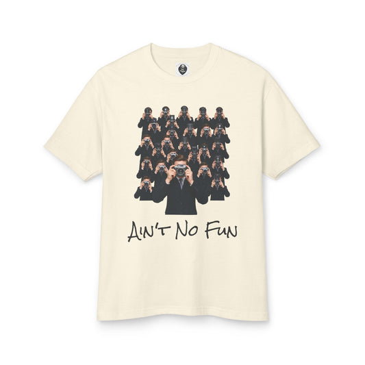 'Ain't No Fun' Papparazzi - Lost Fire logo (back) Unisex Garment-Dyed Heavyweight Cotton Tee